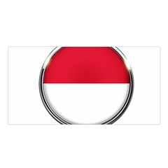 Monaco Or Indonesia Country Nation Nationality Satin Shawl by Nexatart