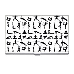 Yoga Pattern Business Card Holders by Valentinaart