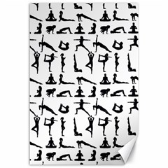 Yoga Pattern Canvas 24  X 36  by Valentinaart