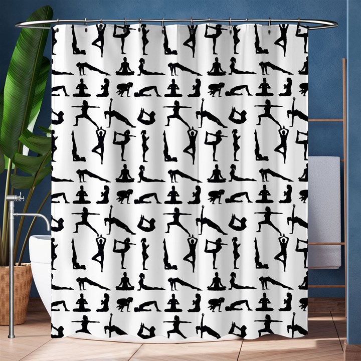 Yoga pattern Shower Curtain 60  x 72  (Medium) 