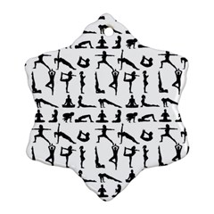 Yoga Pattern Snowflake Ornament (two Sides) by Valentinaart