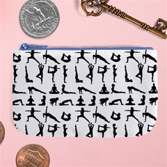 Yoga Pattern Large Coin Purse by Valentinaart