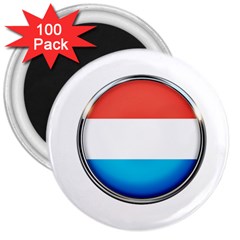 Luxembourg Nation Country Red 3  Magnets (100 Pack) by Nexatart