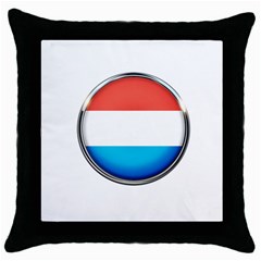 Luxembourg Nation Country Red Throw Pillow Case (black) by Nexatart