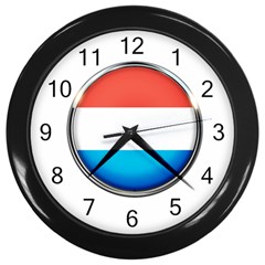 Luxembourg Nation Country Red Wall Clocks (black) by Nexatart