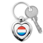 Luxembourg Nation Country Red Key Chains (Heart)  Front