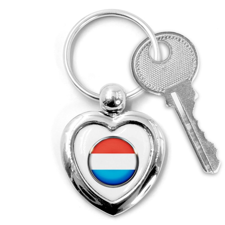 Luxembourg Nation Country Red Key Chains (Heart) 