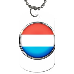 Luxembourg Nation Country Red Dog Tag (one Side) by Nexatart