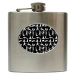 Yoga pattern Hip Flask (6 oz) Front