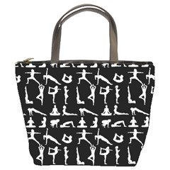 Yoga Pattern Bucket Bags by Valentinaart