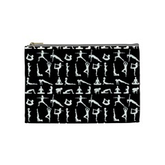 Yoga Pattern Cosmetic Bag (medium)  by Valentinaart