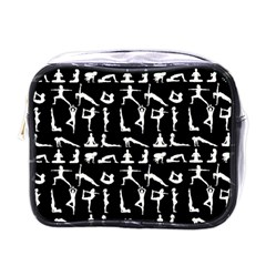 Yoga Pattern Mini Toiletries Bags by Valentinaart