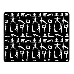 Yoga Pattern Double Sided Fleece Blanket (small)  by Valentinaart