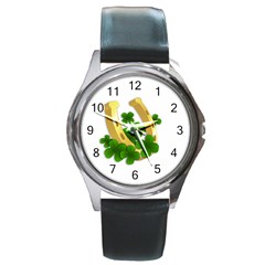  St  Patricks Day  Round Metal Watch by Valentinaart