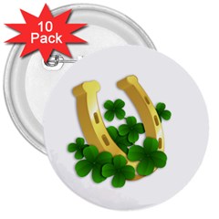  St  Patricks Day  3  Buttons (10 Pack)  by Valentinaart