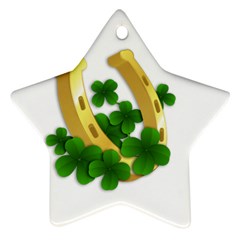  St  Patricks Day  Star Ornament (two Sides) by Valentinaart