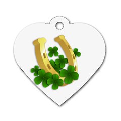  St  Patricks Day  Dog Tag Heart (one Side) by Valentinaart