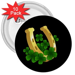  St  Patricks Day  3  Buttons (10 Pack)  by Valentinaart