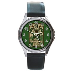  St  Patricks Day  Round Metal Watch by Valentinaart