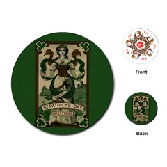  St  Patricks Day  Playing Cards (round)  by Valentinaart