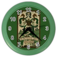  St  Patricks Day  Color Wall Clocks by Valentinaart