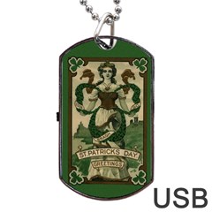  St  Patricks Day  Dog Tag Usb Flash (one Side) by Valentinaart