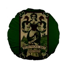  St  Patricks Day  Standard 15  Premium Round Cushions by Valentinaart