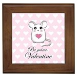 Cute mouse - Valentines day Framed Tiles Front