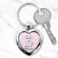 Cute Mouse - Valentines Day Key Chains (heart)  by Valentinaart