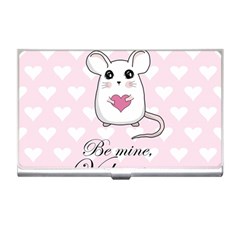 Cute Mouse - Valentines Day Business Card Holders by Valentinaart