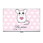 Cute mouse - Valentines day Business Card Holders Front