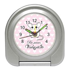 Cute Mouse - Valentines Day Travel Alarm Clocks by Valentinaart