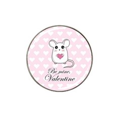 Cute Mouse - Valentines Day Hat Clip Ball Marker by Valentinaart