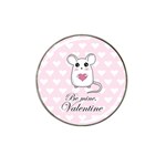 Cute mouse - Valentines day Hat Clip Ball Marker Front