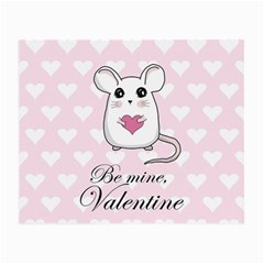 Cute Mouse - Valentines Day Small Glasses Cloth by Valentinaart