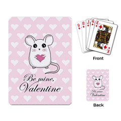 Cute Mouse - Valentines Day Playing Card by Valentinaart