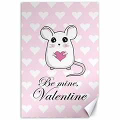 Cute Mouse - Valentines Day Canvas 24  X 36  by Valentinaart