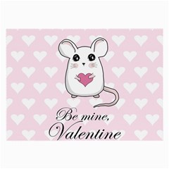 Cute Mouse - Valentines Day Large Glasses Cloth by Valentinaart