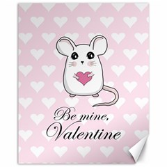 Cute Mouse - Valentines Day Canvas 11  X 14   by Valentinaart