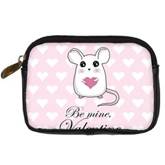 Cute Mouse - Valentines Day Digital Camera Cases by Valentinaart