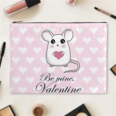 Cute Mouse - Valentines Day Cosmetic Bag (xl) by Valentinaart