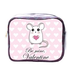 Cute Mouse - Valentines Day Mini Toiletries Bags by Valentinaart