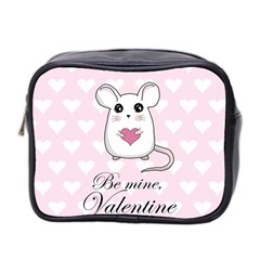 Cute Mouse - Valentines Day Mini Toiletries Bag 2-side by Valentinaart