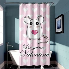 Cute Mouse - Valentines Day Shower Curtain 36  X 72  (stall)  by Valentinaart