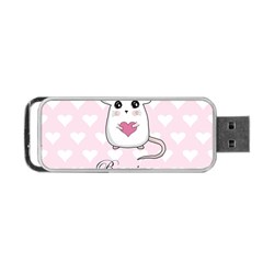 Cute Mouse - Valentines Day Portable Usb Flash (one Side) by Valentinaart