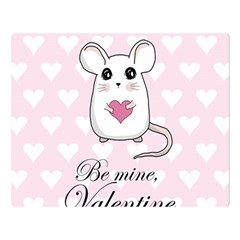 Cute Mouse - Valentines Day Double Sided Flano Blanket (large)  by Valentinaart