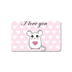 Cute Mouse - Valentines Day Magnet (name Card) by Valentinaart