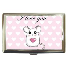 Cute Mouse - Valentines Day Cigarette Money Cases by Valentinaart