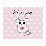 Cute mouse - Valentines day Small Glasses Cloth Front