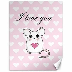 Cute Mouse - Valentines Day Canvas 12  X 16   by Valentinaart